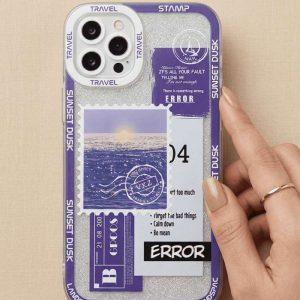 Case iPhone Violet Sunset Stamp